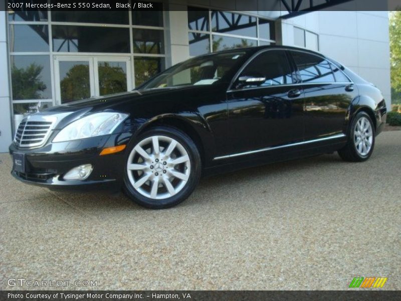 Black / Black 2007 Mercedes-Benz S 550 Sedan