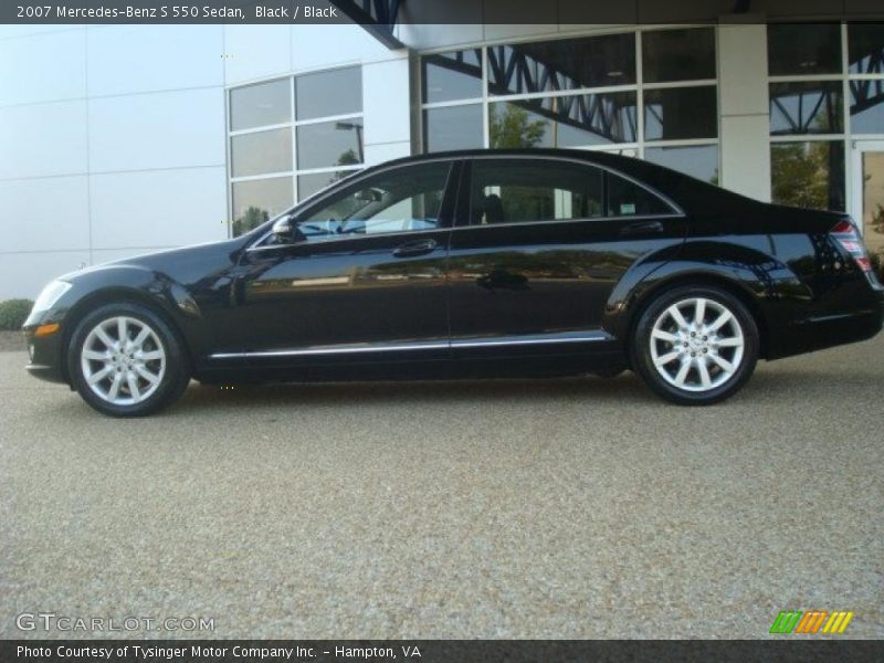 Black / Black 2007 Mercedes-Benz S 550 Sedan