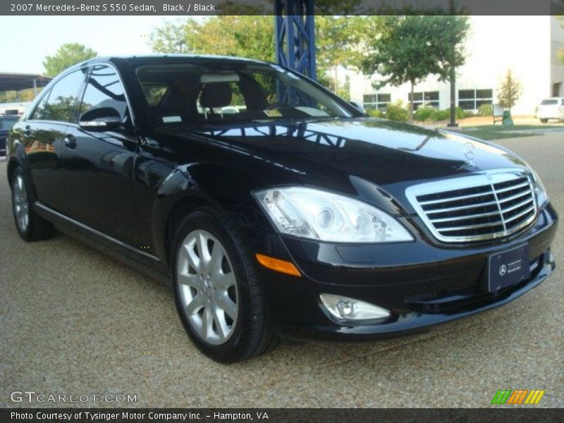 Black / Black 2007 Mercedes-Benz S 550 Sedan
