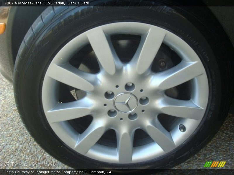 Black / Black 2007 Mercedes-Benz S 550 Sedan