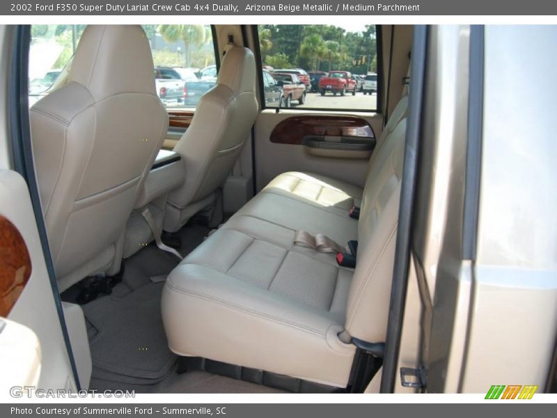 Arizona Beige Metallic / Medium Parchment 2002 Ford F350 Super Duty Lariat Crew Cab 4x4 Dually