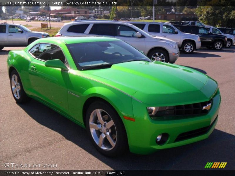 Synergy Green Metallic / Black 2011 Chevrolet Camaro LT Coupe
