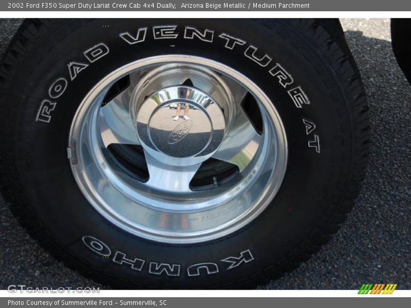Arizona Beige Metallic / Medium Parchment 2002 Ford F350 Super Duty Lariat Crew Cab 4x4 Dually