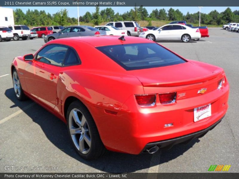 Inferno Orange Metallic / Black 2011 Chevrolet Camaro SS/RS Coupe