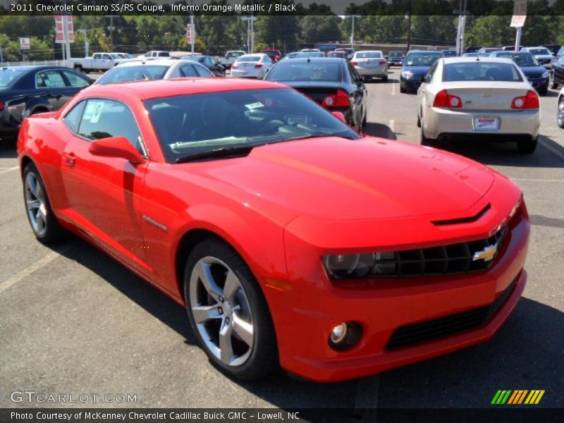 Inferno Orange Metallic / Black 2011 Chevrolet Camaro SS/RS Coupe