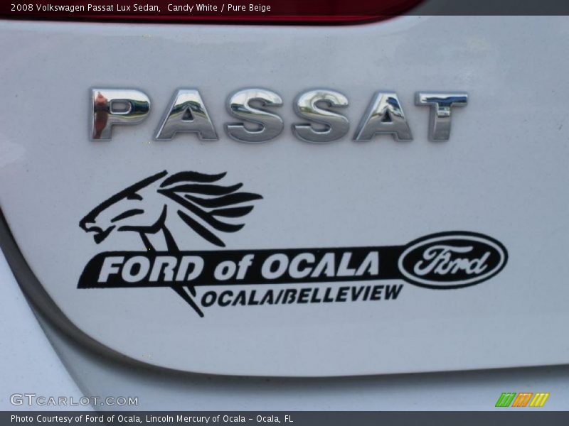 Candy White / Pure Beige 2008 Volkswagen Passat Lux Sedan