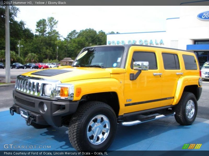 Yellow / Ebony Black 2007 Hummer H3