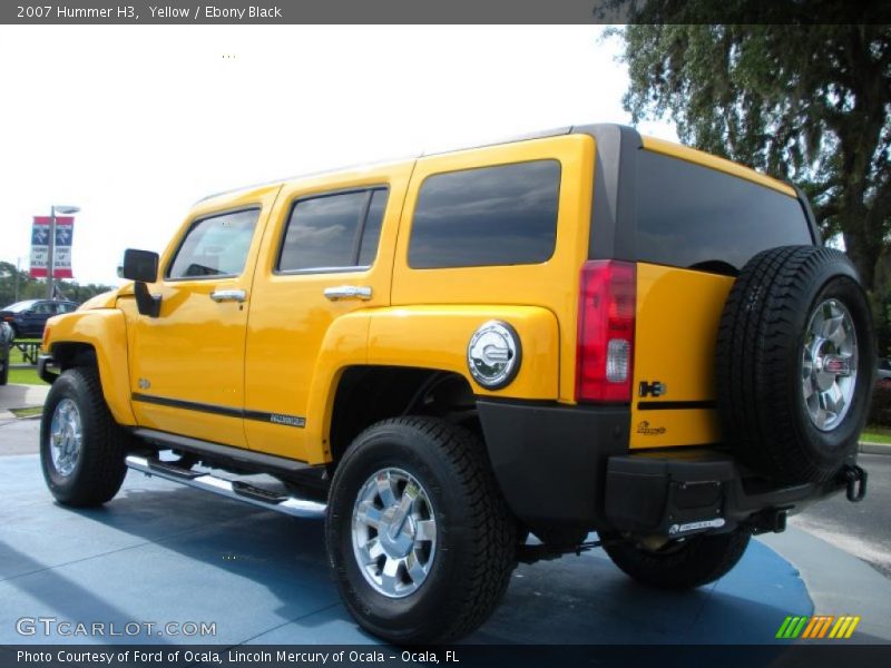 Yellow / Ebony Black 2007 Hummer H3