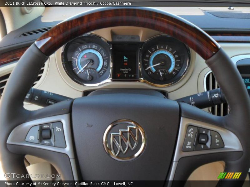 White Diamond Tricoat / Cocoa/Cashmere 2011 Buick LaCrosse CXS