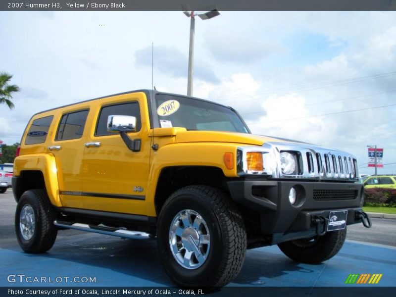 Yellow / Ebony Black 2007 Hummer H3