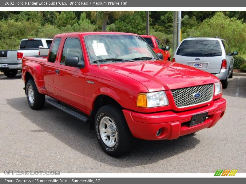 Bright Red / Medium Prairie Tan 2002 Ford Ranger Edge SuperCab