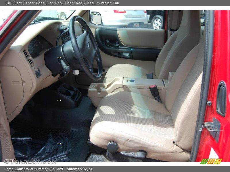 Bright Red / Medium Prairie Tan 2002 Ford Ranger Edge SuperCab