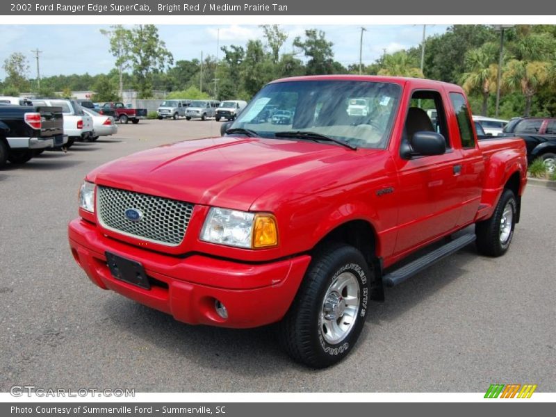 Bright Red / Medium Prairie Tan 2002 Ford Ranger Edge SuperCab