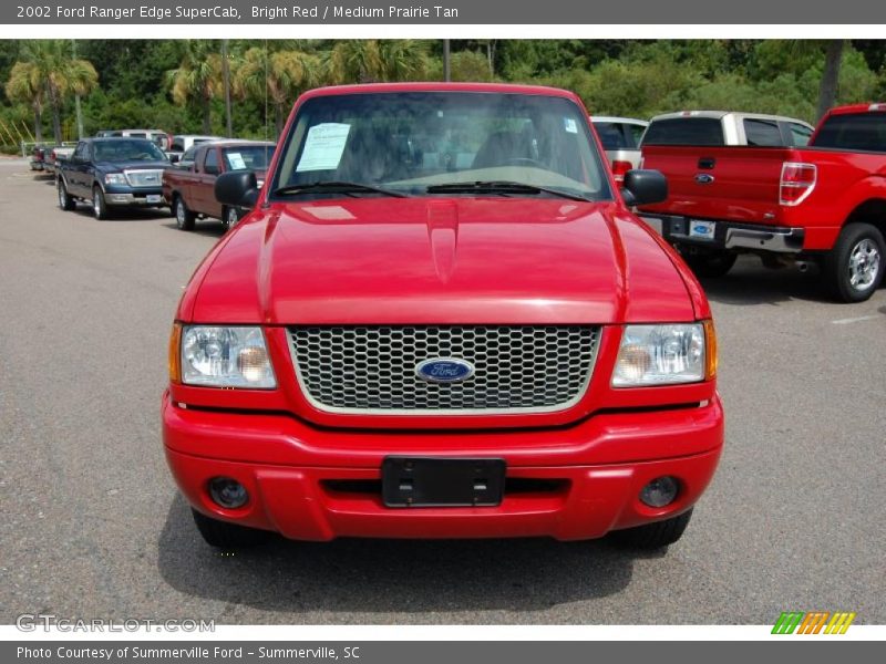 Bright Red / Medium Prairie Tan 2002 Ford Ranger Edge SuperCab