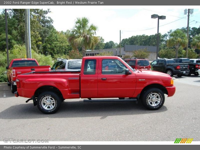 Bright Red / Medium Prairie Tan 2002 Ford Ranger Edge SuperCab