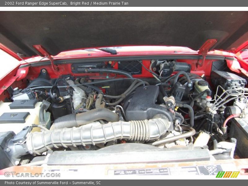 Bright Red / Medium Prairie Tan 2002 Ford Ranger Edge SuperCab