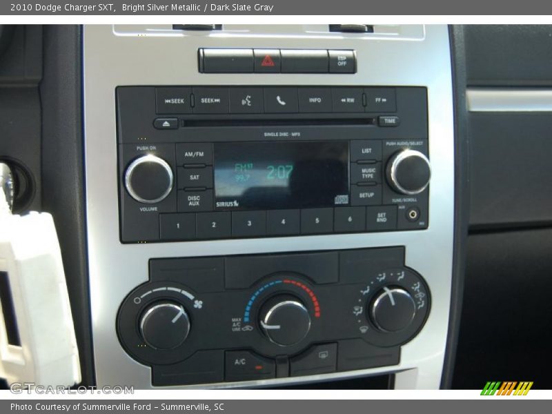 Bright Silver Metallic / Dark Slate Gray 2010 Dodge Charger SXT