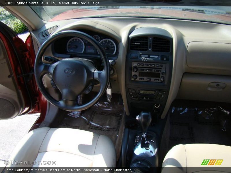 Merlot Dark Red / Beige 2005 Hyundai Santa Fe LX 3.5