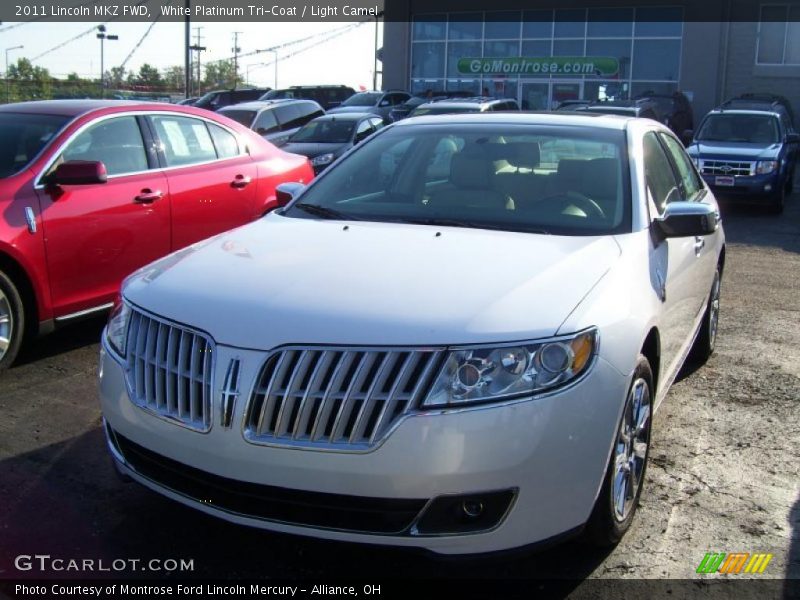 White Platinum Tri-Coat / Light Camel 2011 Lincoln MKZ FWD