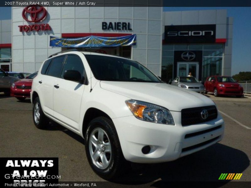 Super White / Ash Gray 2007 Toyota RAV4 4WD