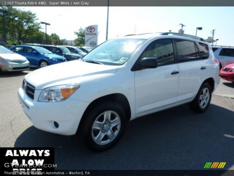 Super White / Ash Gray 2007 Toyota RAV4 4WD