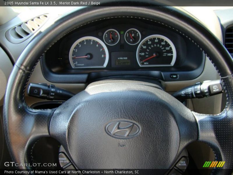 Merlot Dark Red / Beige 2005 Hyundai Santa Fe LX 3.5