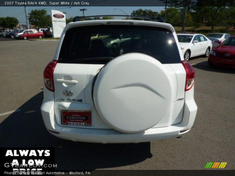 Super White / Ash Gray 2007 Toyota RAV4 4WD