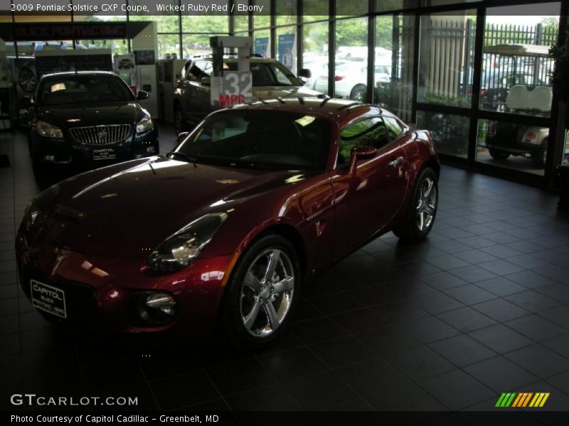 Wicked Ruby Red / Ebony 2009 Pontiac Solstice GXP Coupe