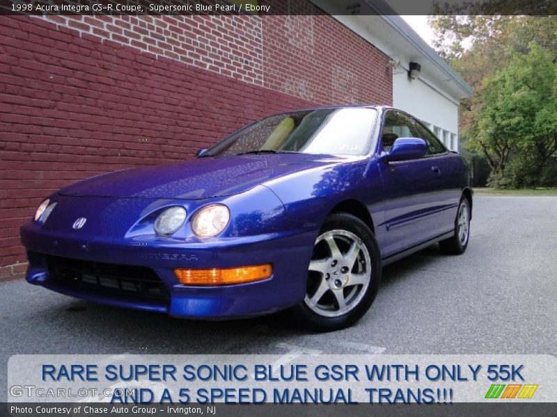Supersonic Blue Pearl / Ebony 1998 Acura Integra GS-R Coupe