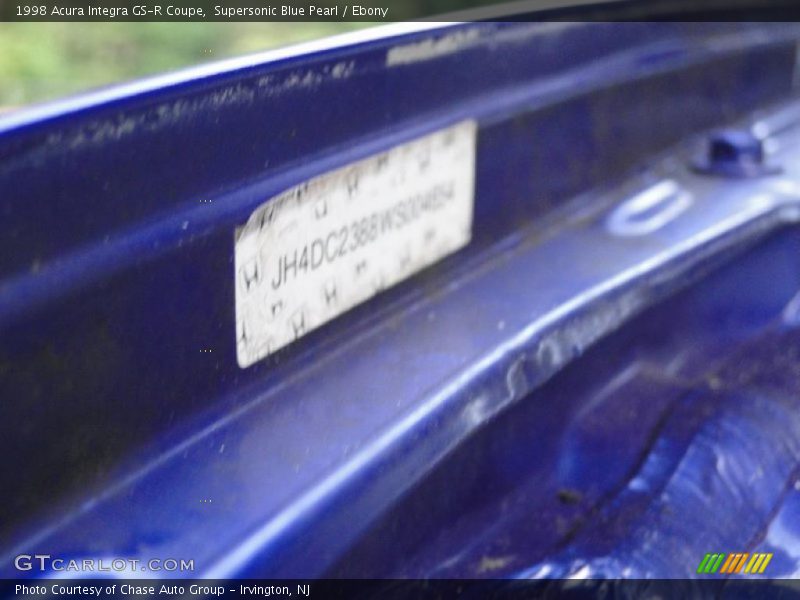 Supersonic Blue Pearl / Ebony 1998 Acura Integra GS-R Coupe