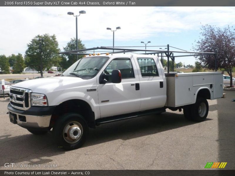 Oxford White / Tan 2006 Ford F350 Super Duty XLT Crew Cab 4x4 Chassis