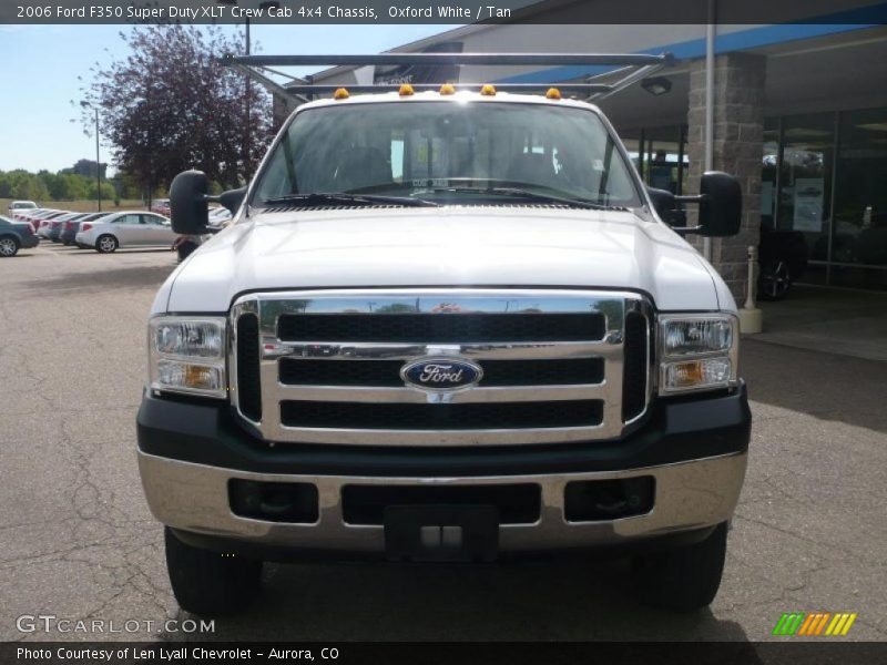 Oxford White / Tan 2006 Ford F350 Super Duty XLT Crew Cab 4x4 Chassis