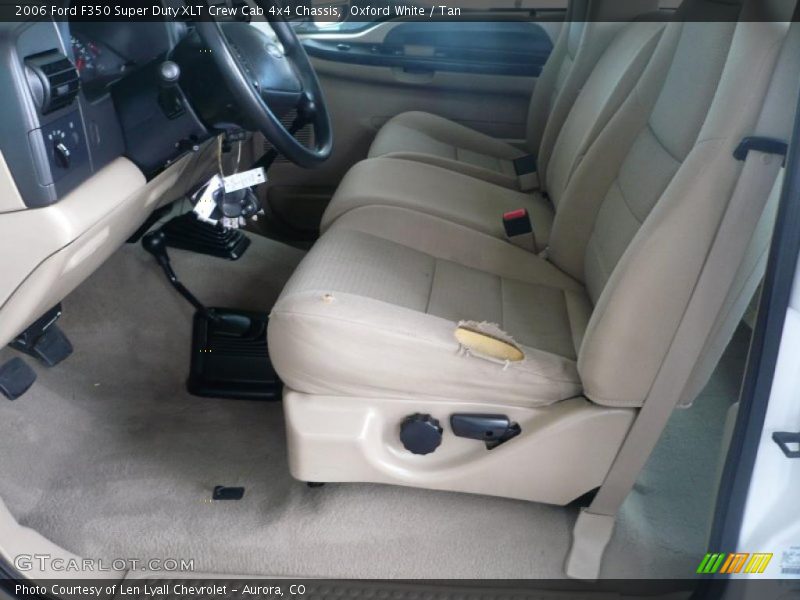 Oxford White / Tan 2006 Ford F350 Super Duty XLT Crew Cab 4x4 Chassis