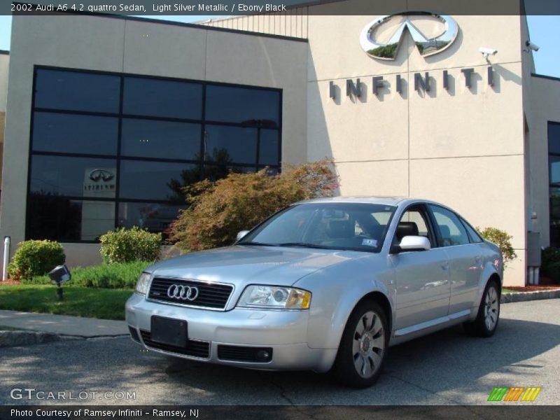 Light Silver Metallic / Ebony Black 2002 Audi A6 4.2 quattro Sedan