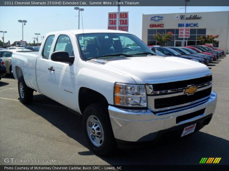 Summit White / Dark Titanium 2011 Chevrolet Silverado 2500HD Extended Cab