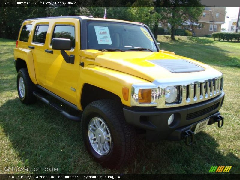 Yellow / Ebony Black 2007 Hummer H3