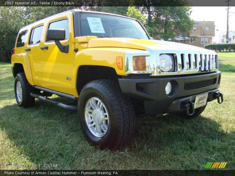 Yellow / Ebony Black 2007 Hummer H3