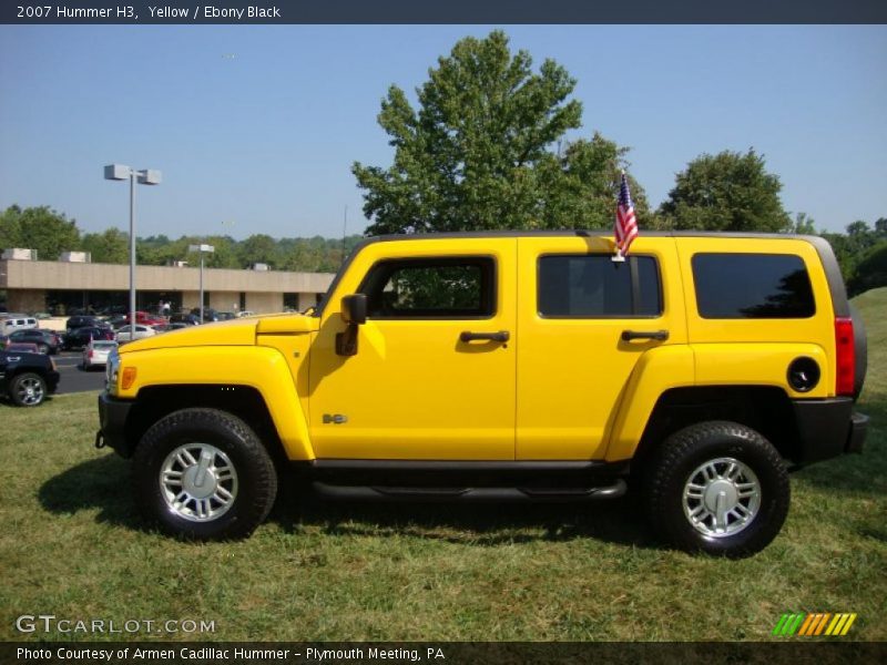 Yellow / Ebony Black 2007 Hummer H3