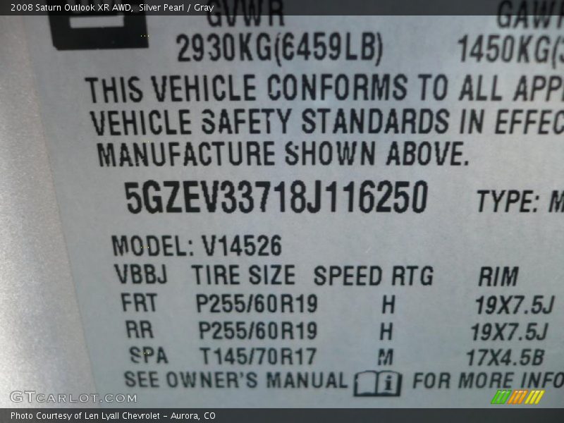 Silver Pearl / Gray 2008 Saturn Outlook XR AWD