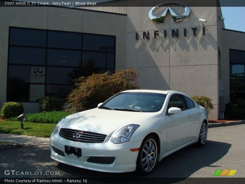 Ivory Pearl / Wheat Beige 2007 Infiniti G 35 Coupe