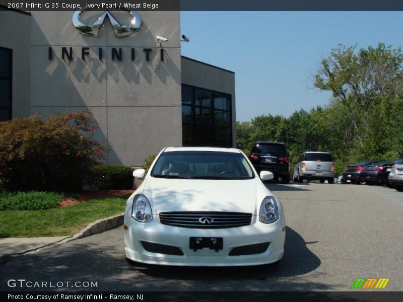 Ivory Pearl / Wheat Beige 2007 Infiniti G 35 Coupe