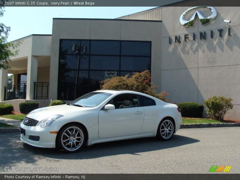Ivory Pearl / Wheat Beige 2007 Infiniti G 35 Coupe