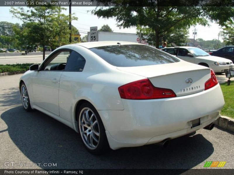 Ivory Pearl / Wheat Beige 2007 Infiniti G 35 Coupe