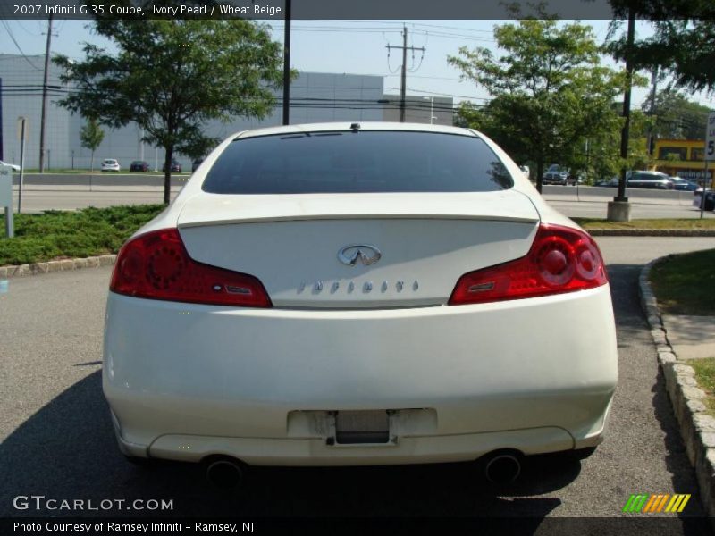 Ivory Pearl / Wheat Beige 2007 Infiniti G 35 Coupe