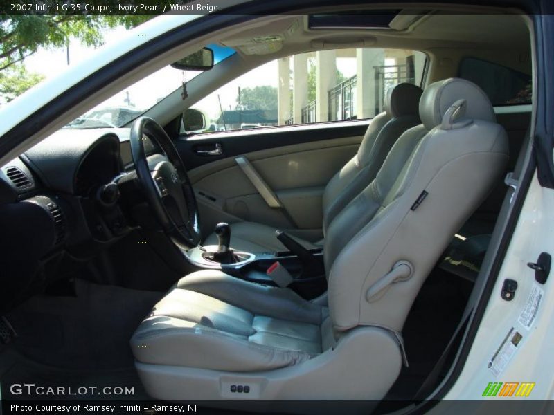 Ivory Pearl / Wheat Beige 2007 Infiniti G 35 Coupe