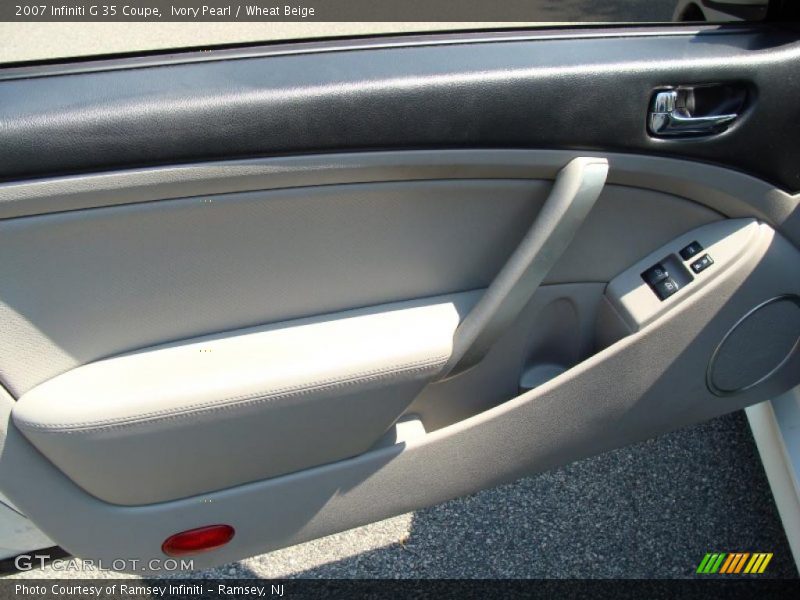Ivory Pearl / Wheat Beige 2007 Infiniti G 35 Coupe