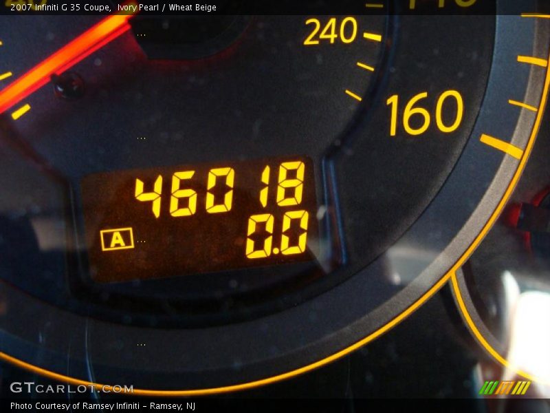 Ivory Pearl / Wheat Beige 2007 Infiniti G 35 Coupe