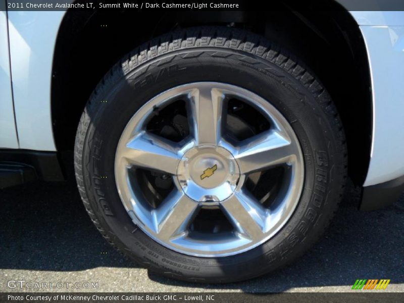 Summit White / Dark Cashmere/Light Cashmere 2011 Chevrolet Avalanche LT