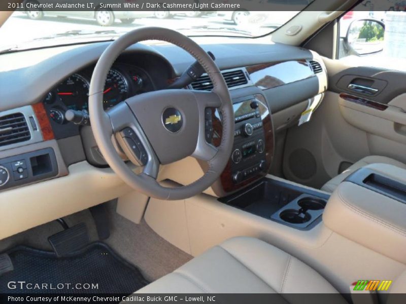 Summit White / Dark Cashmere/Light Cashmere 2011 Chevrolet Avalanche LT