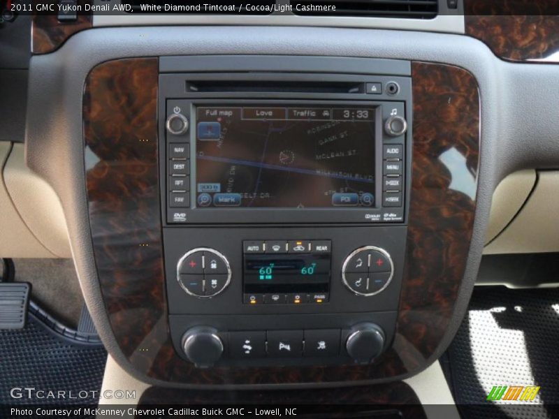 White Diamond Tintcoat / Cocoa/Light Cashmere 2011 GMC Yukon Denali AWD